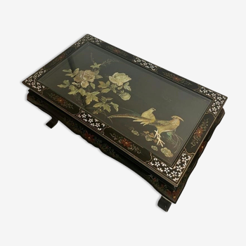 Chinese jade/mother-of-pearl coffee table