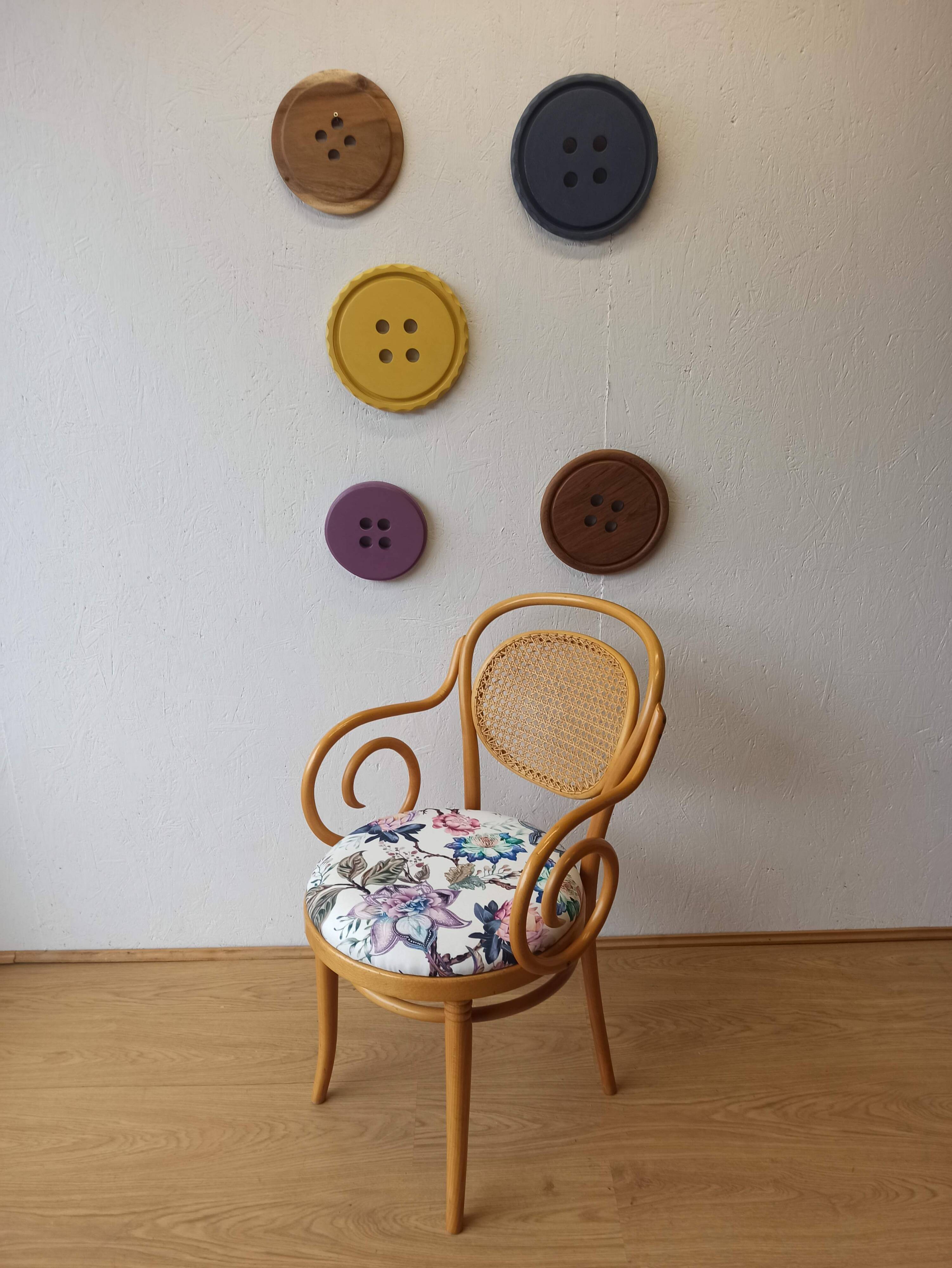 Wooden chair and stool, 1950