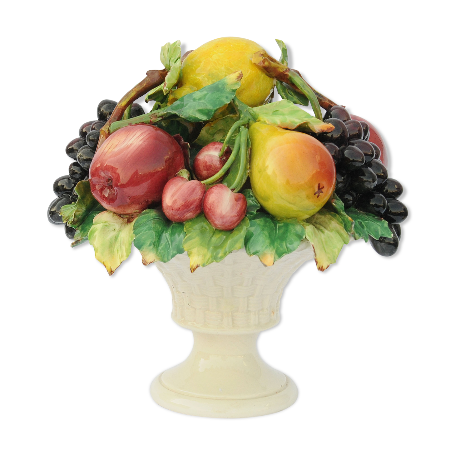 Corbeille de fruits en faïence