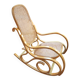 Rocking-chair en bois courbé et cannage
