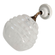 Wall lamp glass Clichy white brass porcelain 30s