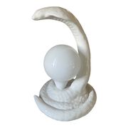 Lampe cobra vintage céramique et opaline