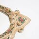 Miroir mural vintage style milieu du siècle avec décor fleurs en plâtre