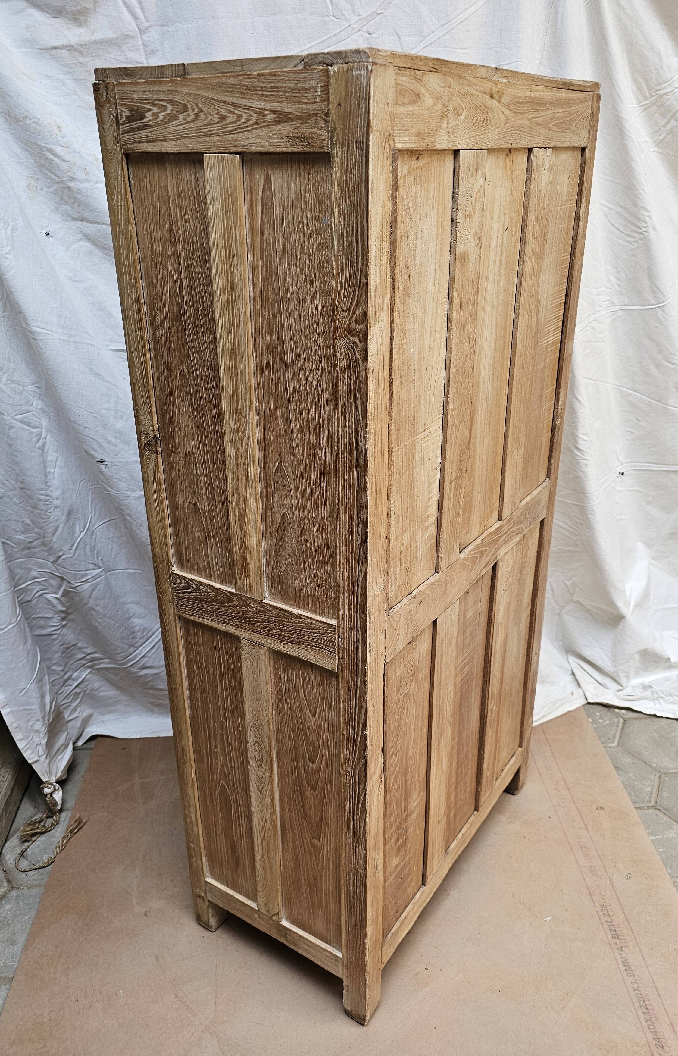 Natural Burmese teak sideboard