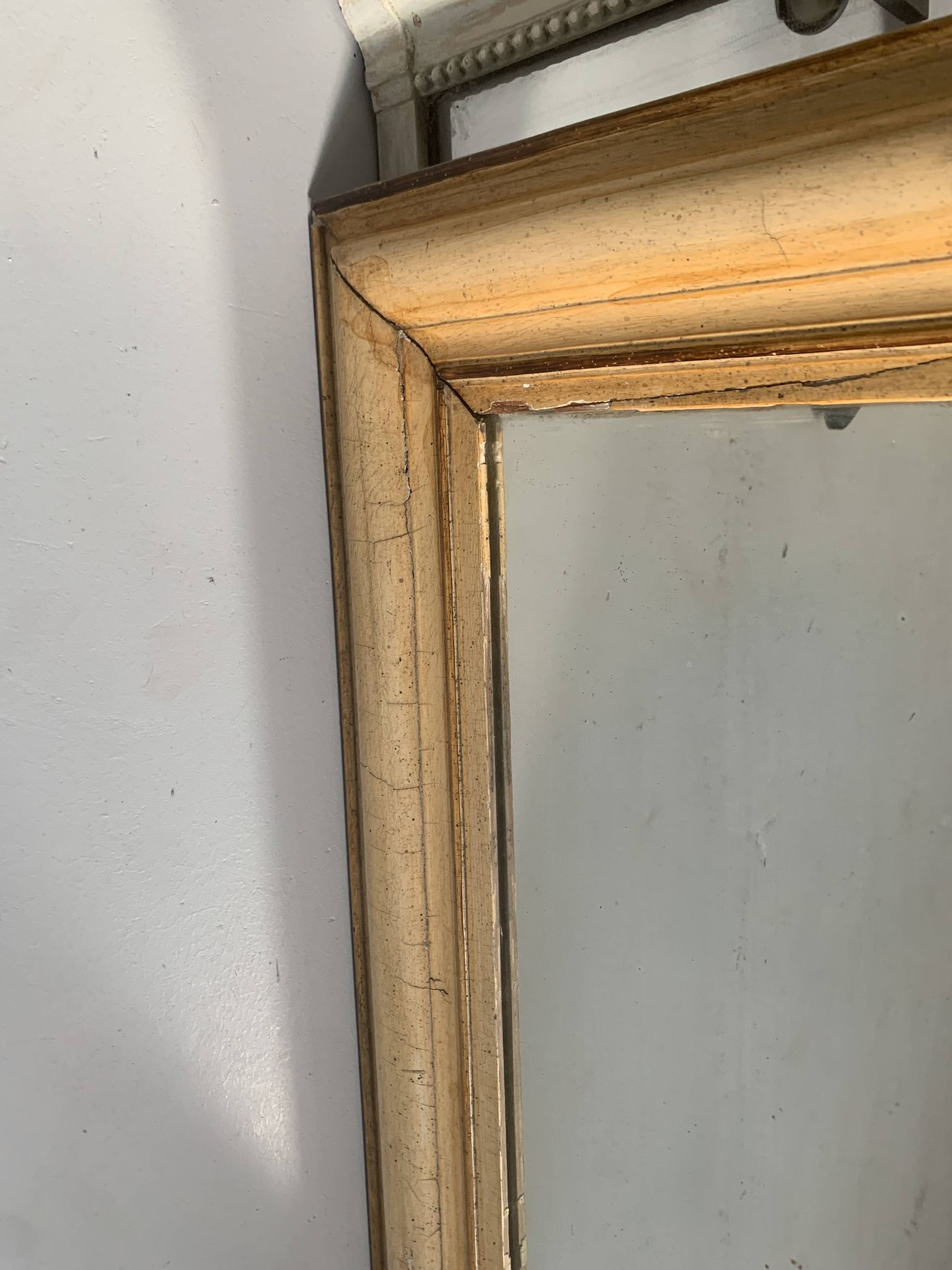Miroir Louis Philippe en bois et stuc pariné XIX siècle