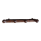 Coat rack wood 4 hooks patinated deco