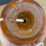 Turned wooden table lamp