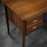 Bureau vintage classique scandinave moderne en bois de teck avec tiroirs, 1960s
