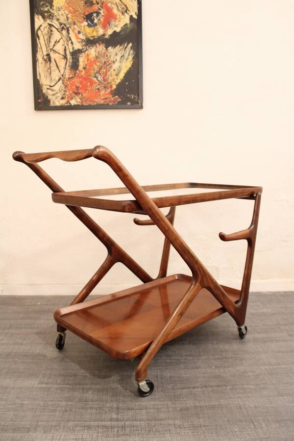 Cesare Lacca Italian fifties design serving cart for Cassina