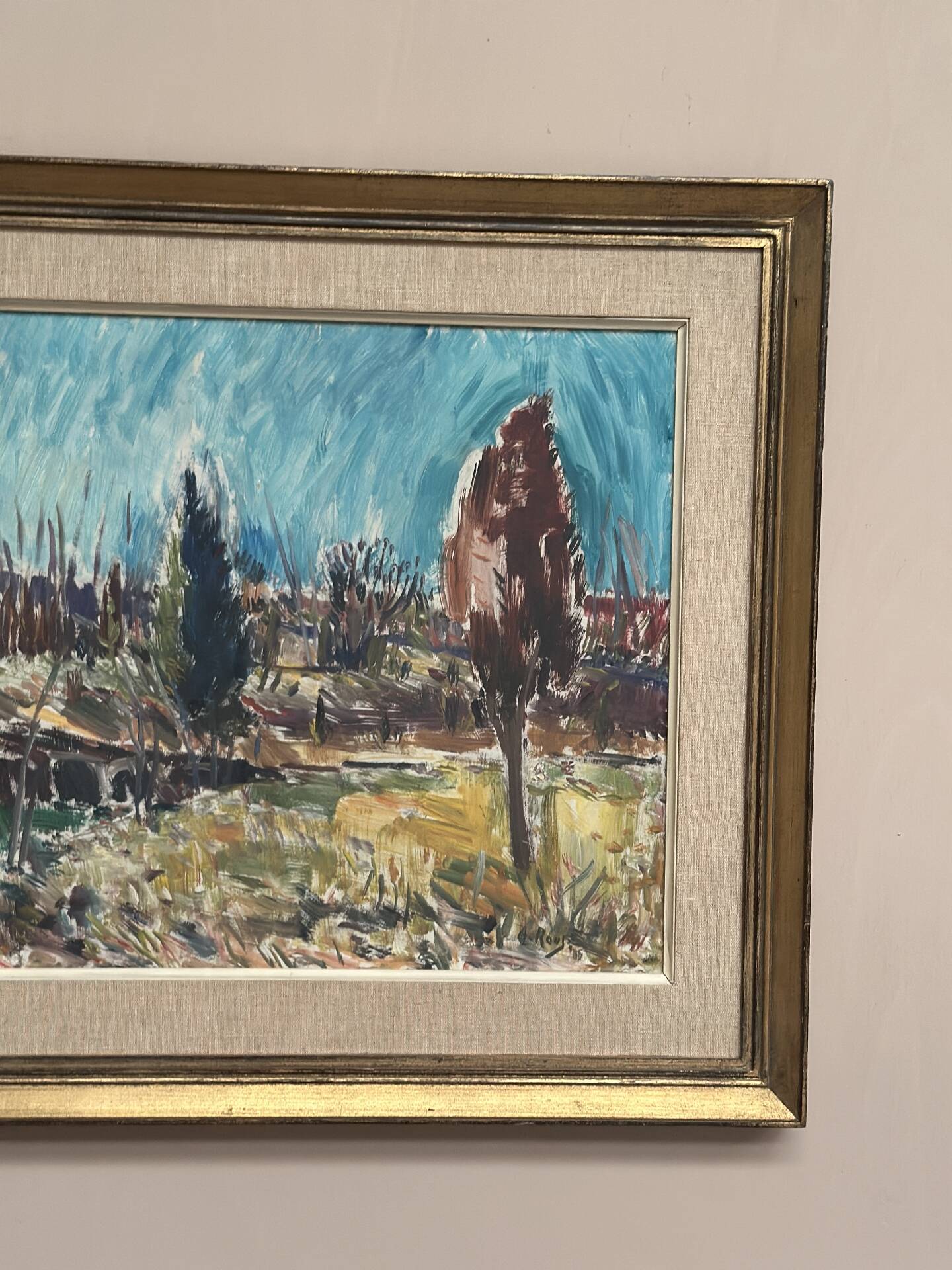 Original Swedish Oil On Canvas – “Landscape” By Arvid Herbert