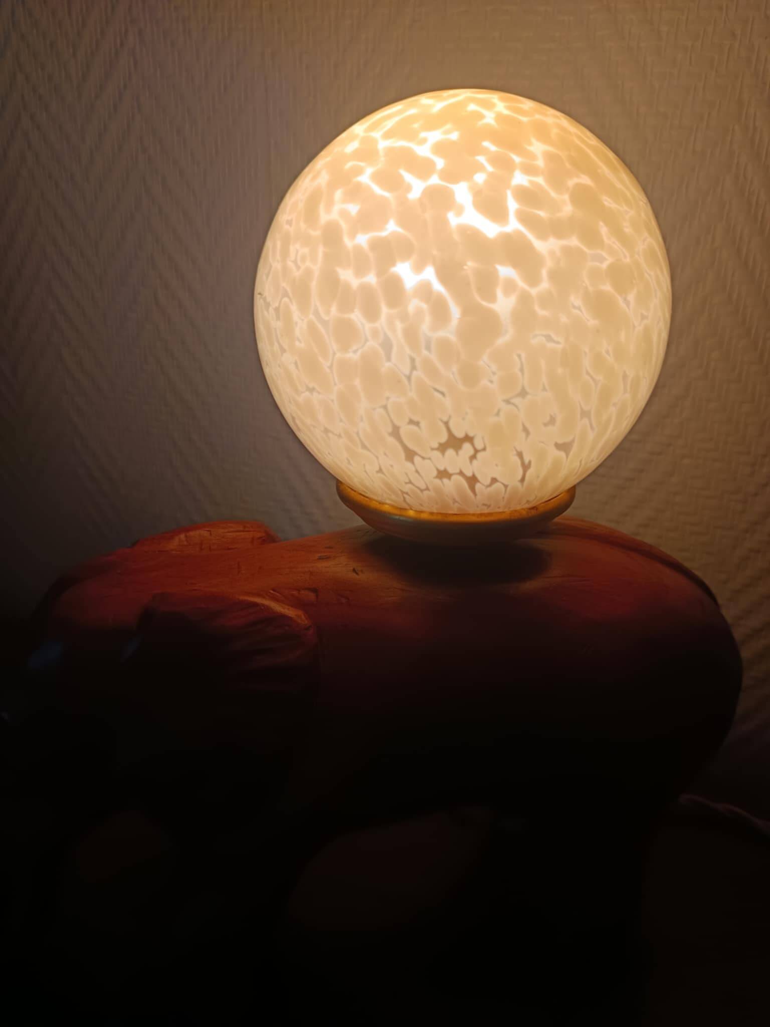 Lampe éléphant verre de Clichy art déco