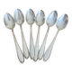Set of 6 silver metal spoons