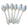 Set of 6 silver metal spoons