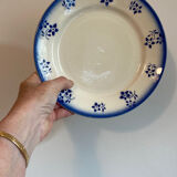 Lot of 9 dessert/starter plates Badonviller model Denise blue 1900-1905