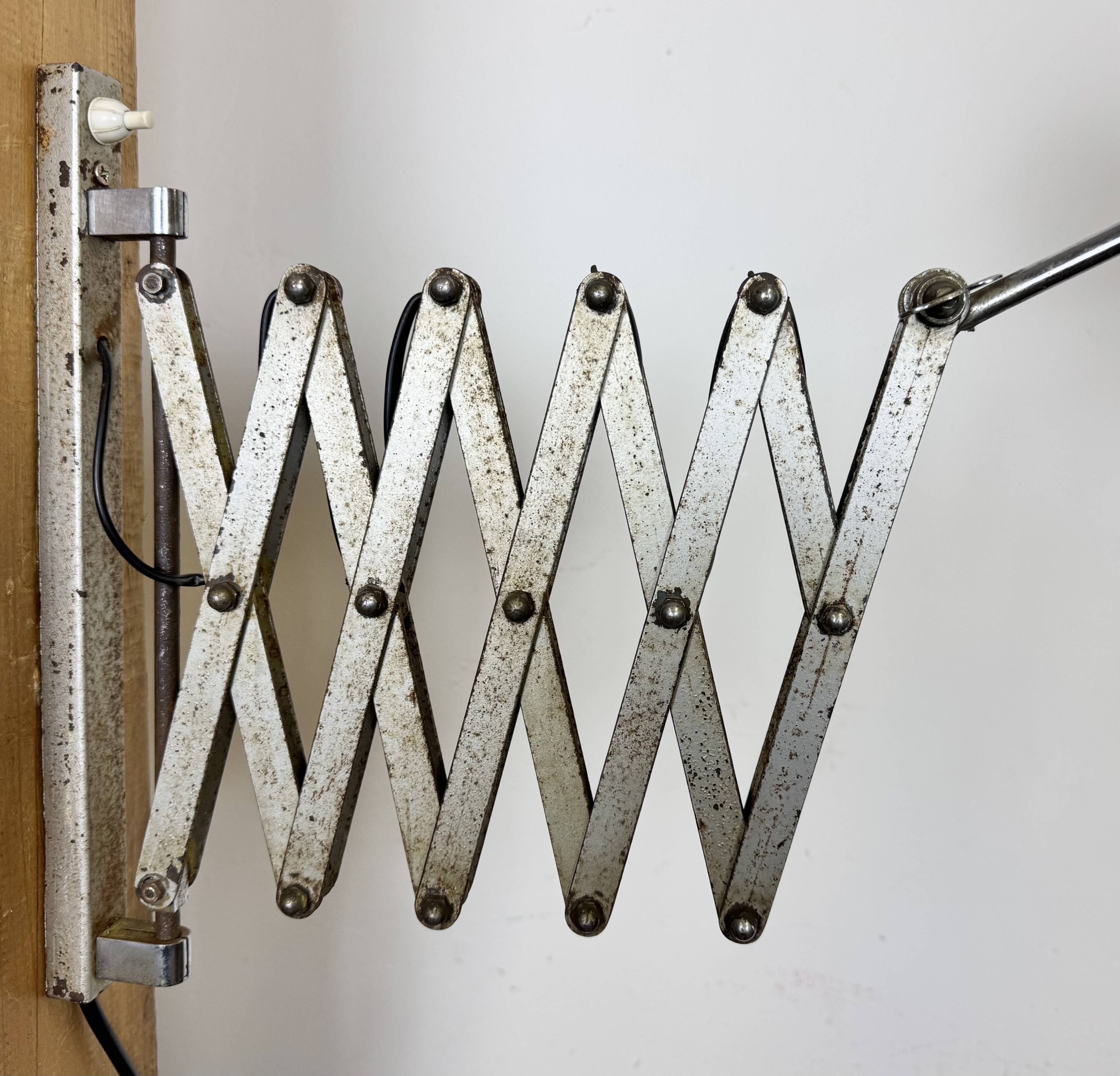 Industrial Midcentury Scissor Wall Lamp, 1950s