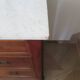 Louis Philippe style chest of drawers with 4 drawers in solid walnut and marble, 1900-1950.