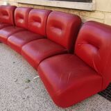 Suite of 5 vintage modular armchairs 60s