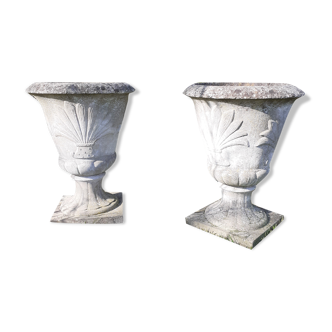 Pair of medieval stone planters