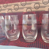Set of 4 water glasses art deco