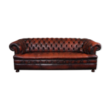 Chesterfield sofa in resistant cowhide, 3 seats