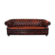 Chesterfield sofa in resistant cowhide, 3 seats
