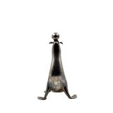 Art deco silverplated brass Seal sculpture, France 1940s