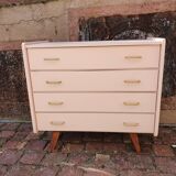Commode scandinave rose