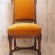 Antique Regency Style padded chair - Wooden structure and horsehair padding - Mustard color
