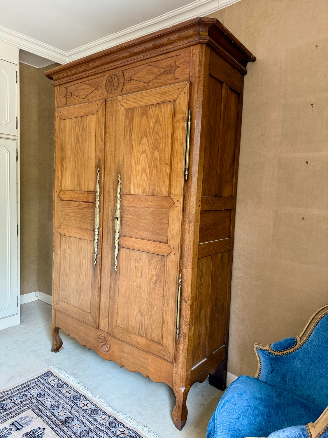 19th century oak wedding armoire