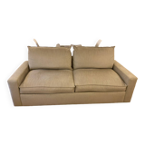 Maries Corner 3-seater sofa Dakota model in mottled beige color