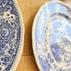 6 flat plates in porcelain by Villeroy and Boch, blue, Burgenland