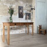 Console service in solid oak, circa 1900.