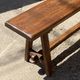 Solid oak farmhouse bench 140cm for rustic farmhouse table 1950