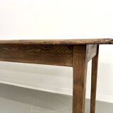 Large solid pine farmhouse table with spindle legs