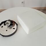 70s bakelite and opaline ceiling light signed Vianne