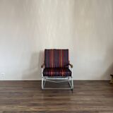 Modernist convertible armchair in the style of François Caruelle