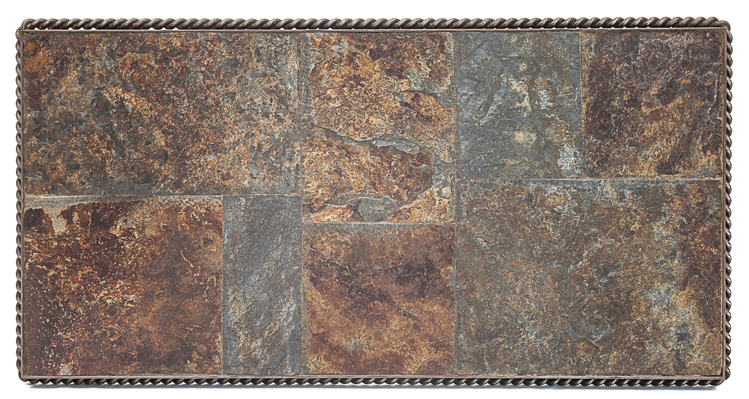 Wrought iron coffee table Merceris 1950