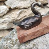 Old marble swan lamp