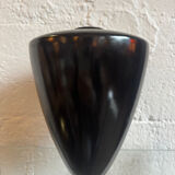 Modernist black ceramic vase from the 1950s.