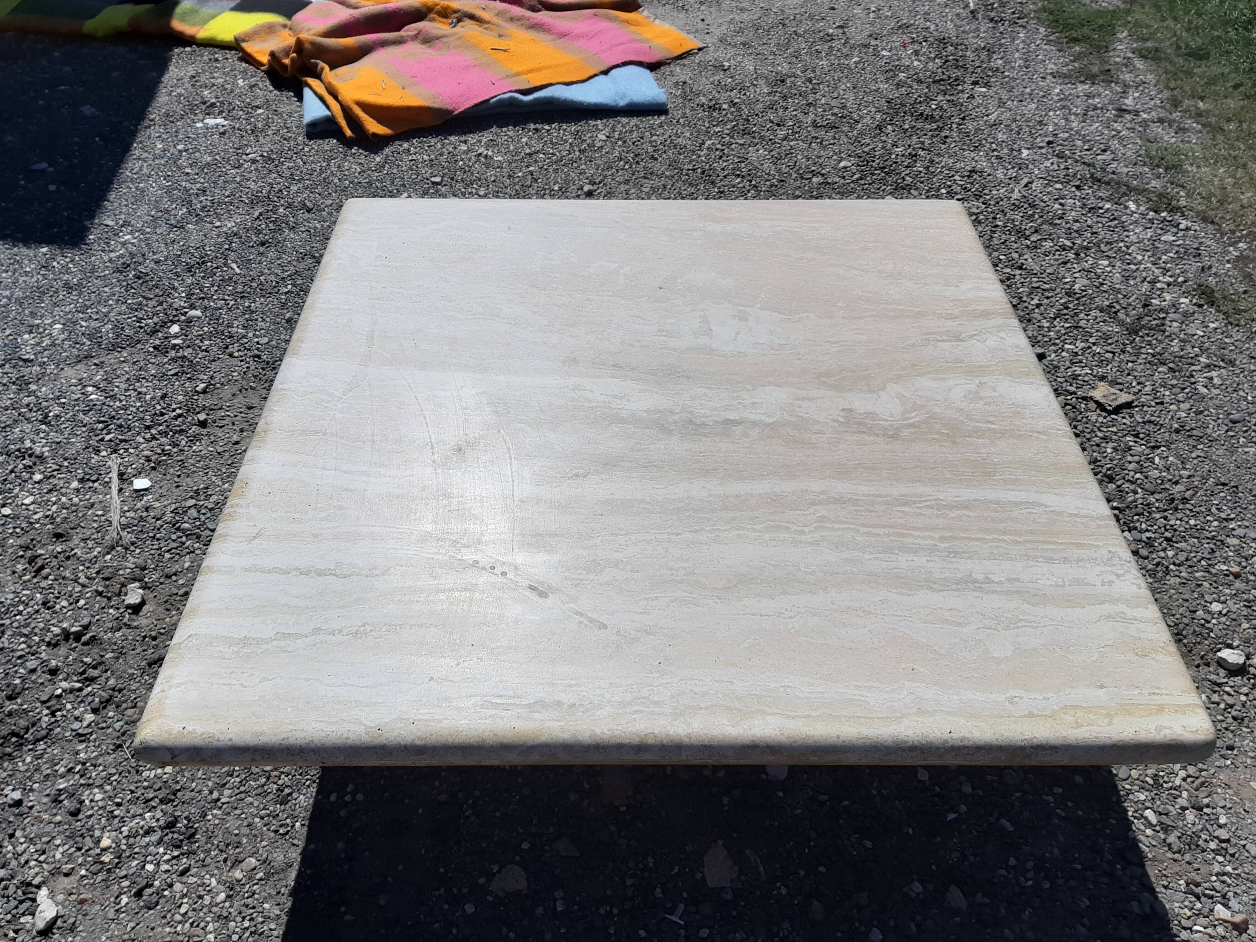 1970s travertine coffee table in italian design