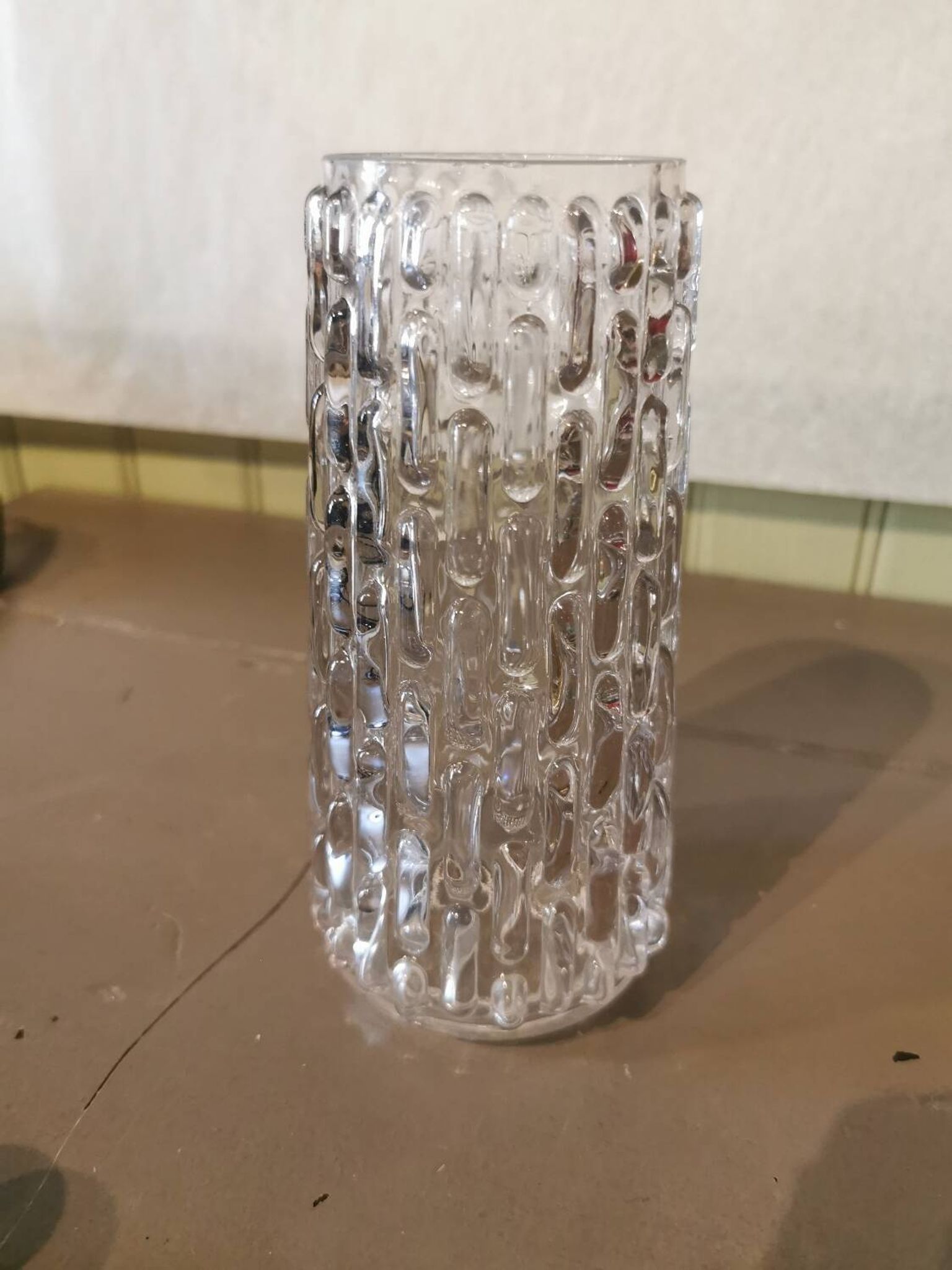 Lampe vintage verre et métal