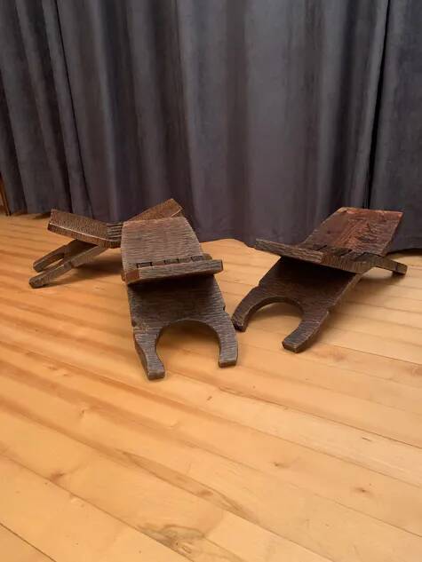 A set of three stools designed by Don S. Shoemaker, Señal SA, Mexico, 1960s