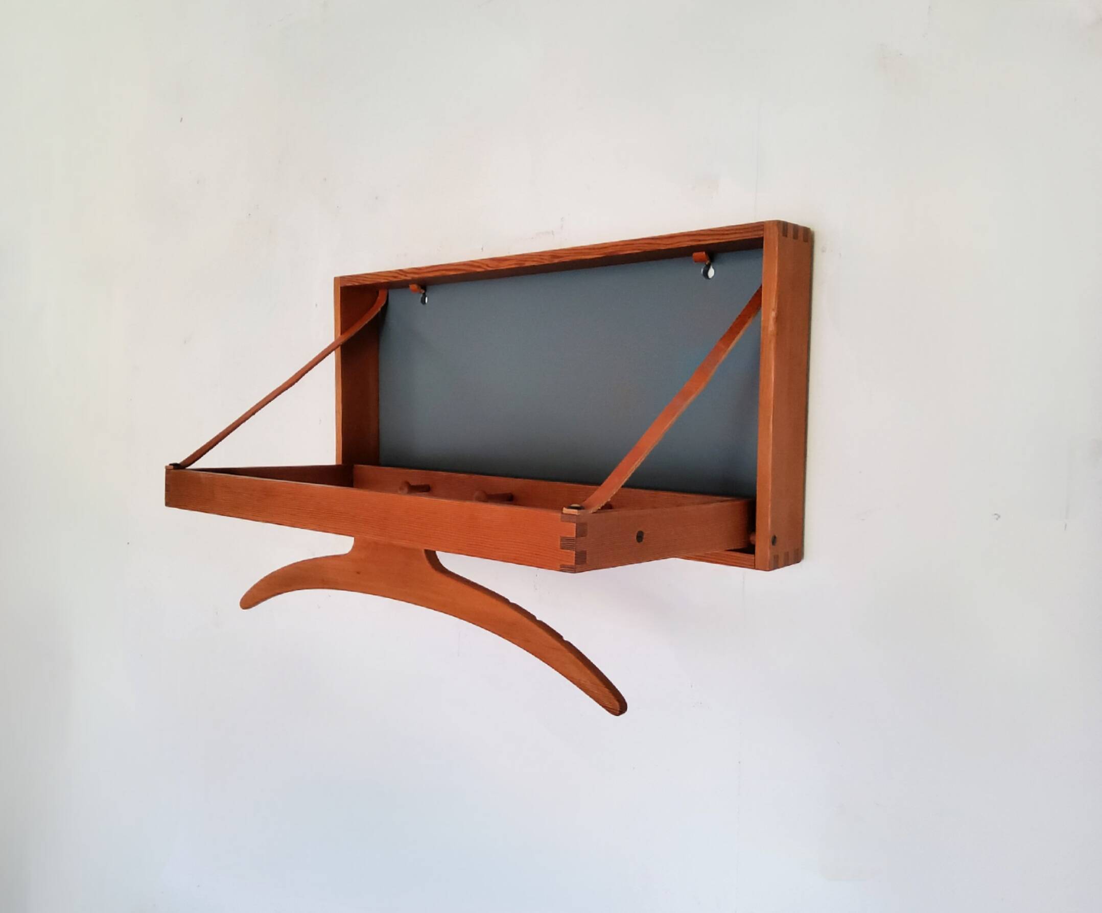 Scandinavian coat rack in solid teak Denmark 1960s