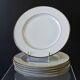 Set of 6 flat plates from Guy Degrène model "Galon Platine" in BE.