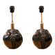 Paire de Lampes Grenade Noire