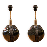 Paire de Lampes Grenade Noire