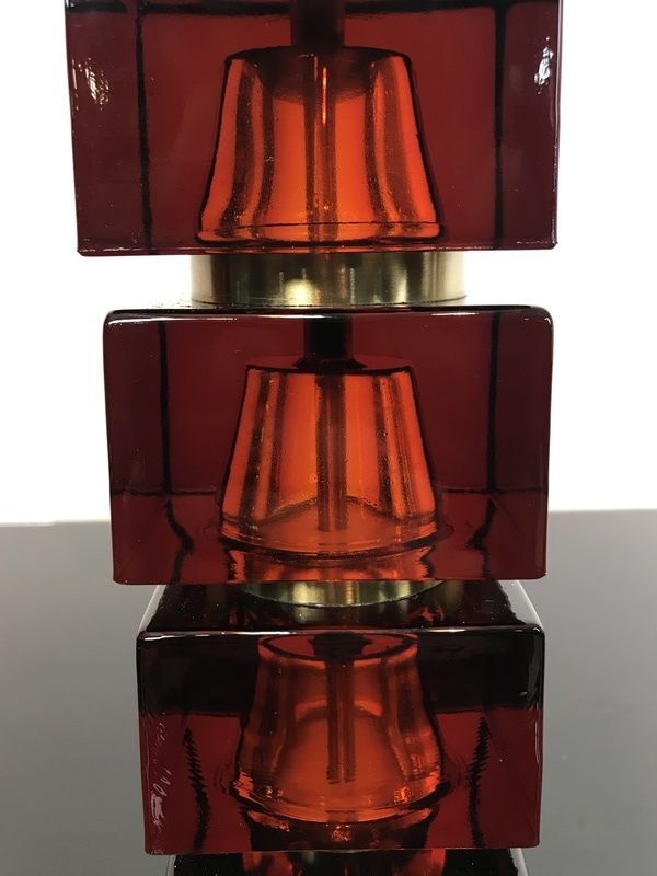 Paire de pieds de lampes de table vintage par Carl Fagerlund Pour Orrefors, années 1960
