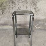 Vintage chrome saddle