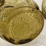 Paire de vases en verre jaunes années 40