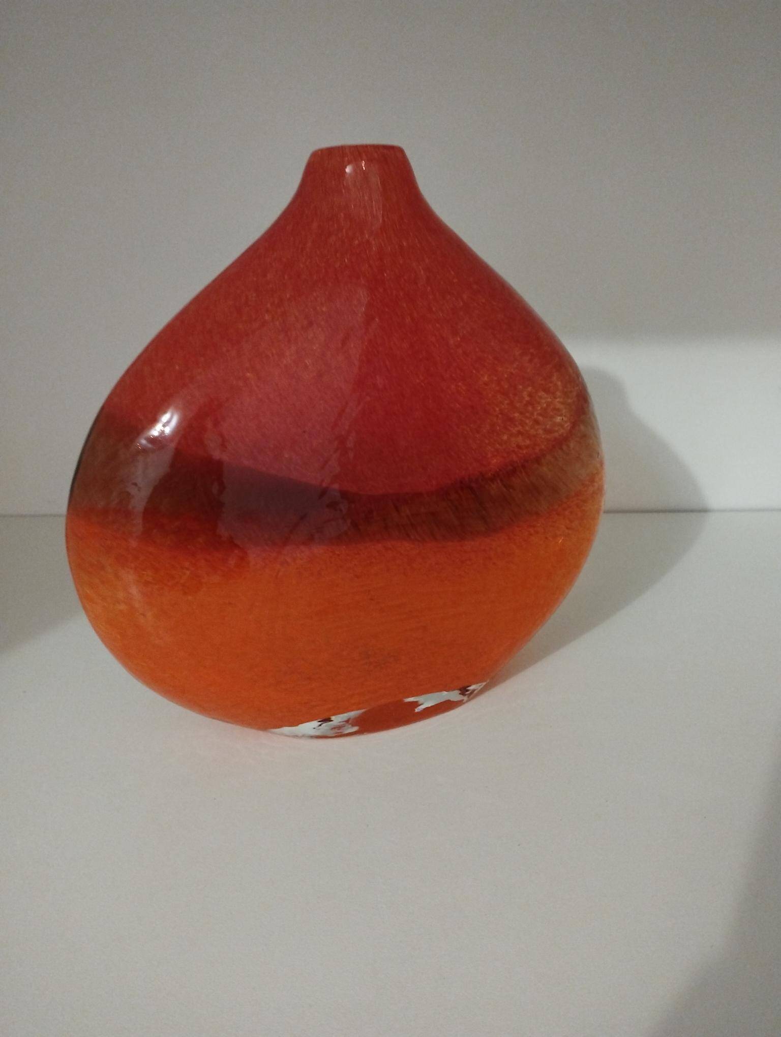 Pair or 2 glass paste vases from the 80s vintage.